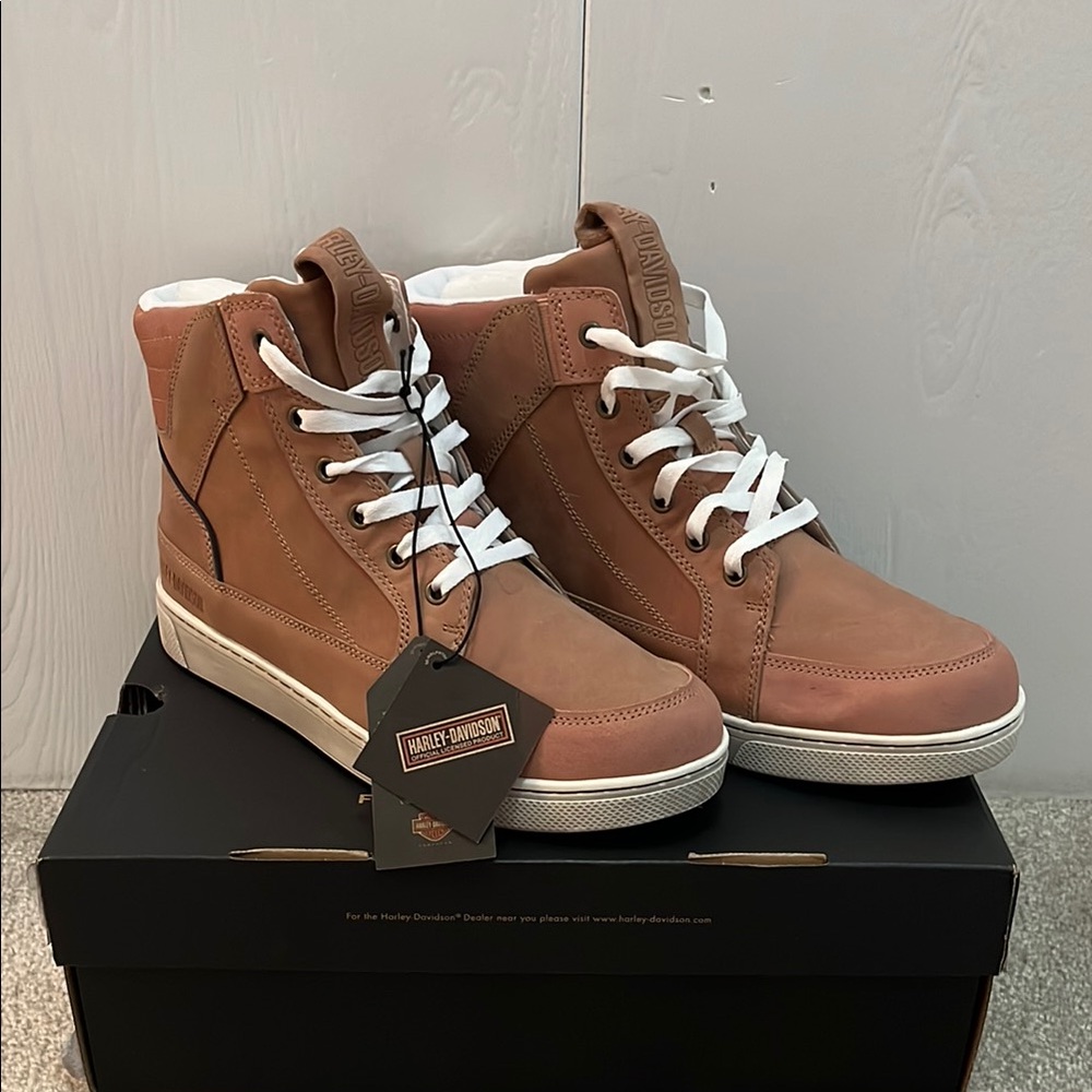 Harley-Davidson Women’s Tan High-Top Sneakers